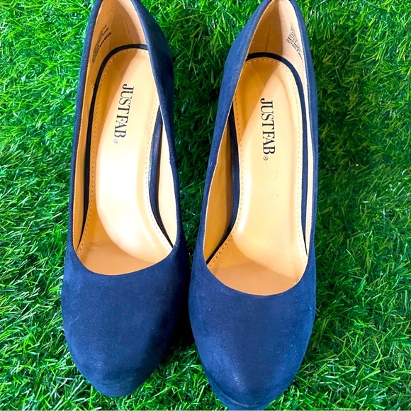 Just Fab, navy blue platform heels, size 6, worn twice, great color! - Picture 3 of 4